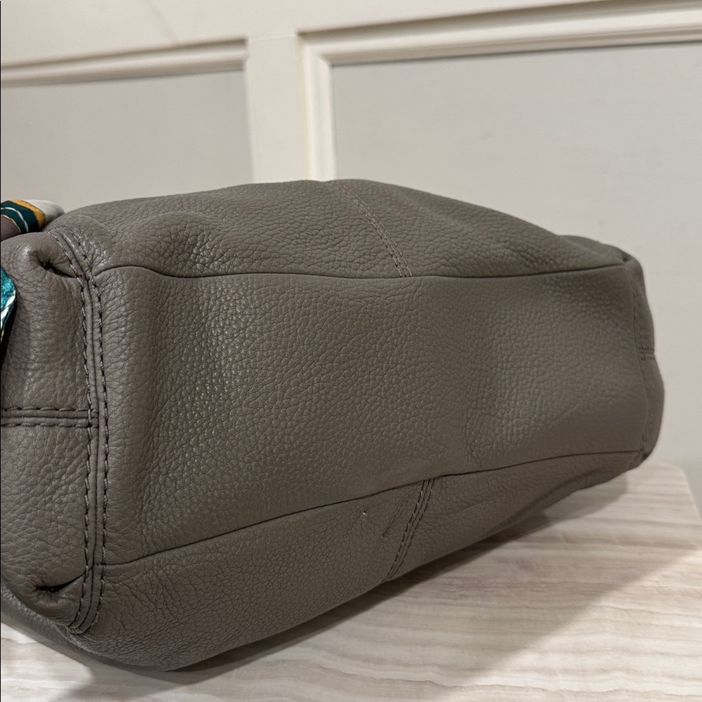 Coach Bag Lexy Gray Leather Shoulder Bag - Picture 10 of 17